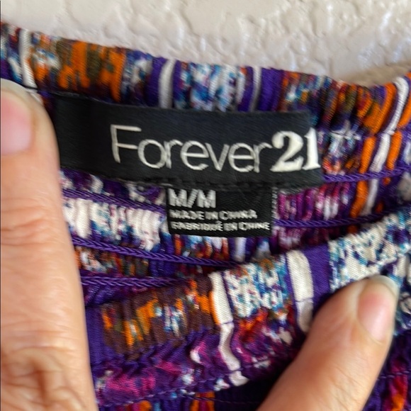 Forever 21 Purple and Blue Smocked Maxi Skirt - Picture 2 of 4